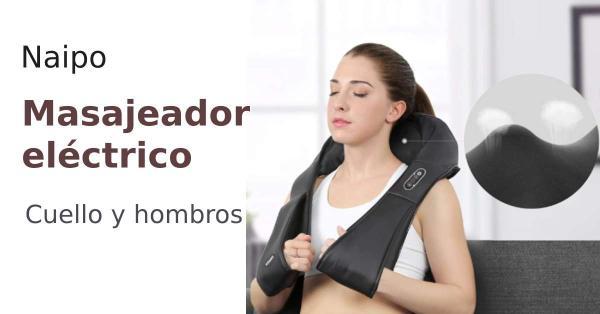 Masajeador de hombros y cuello Naipo  (eléctrico, rotación 3D y velocidad ajustable)