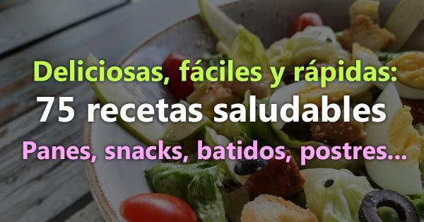 75 Recetas de Comida Saludable: Deliciosas, Fáciles y Rápidas.
