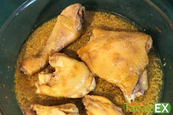 Pollo al horno con curry y coco. Comida Saludable y Exótica.